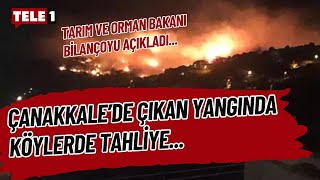 Çanakkalede çıkan yangında can ve mal kaybı olup olmadığına dair ilk tespit SONDAKİKA [upl. by Gasparo759]