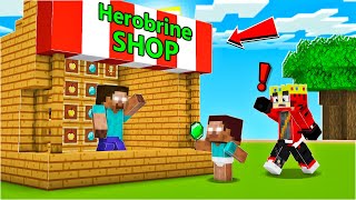 Herobrine Opened a Store in Minecraft With Baby Herobrine [upl. by Aronoh663]