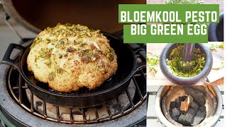 Italiaanse bloemkool met pesto op de Big Green Egg [upl. by Strenta980]