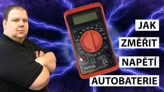 Jak zjistit  změřit napětí autobaterie DIY  bateriecepekcz [upl. by Soilissav]