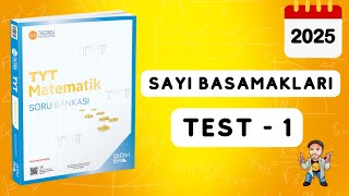 345 TYT MATEMATİK SORU BANKASI ÇÖZÜMLERİ  SAYI BASAMAKLARI  TEST 1  2025 [upl. by Wilhelmine]