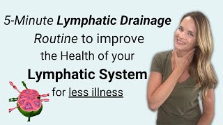 5 Minute Lymphatic Drainage Routine for your Immune System Health [upl. by Anirtep825]