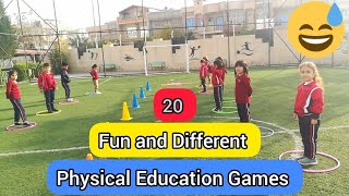 20 Fun physical education games  PE GAMES  physed games [upl. by Adnamal]