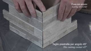 Posa rivestimenti decorativi gres porcellanato 16x40  Tutorial [upl. by Airotal]