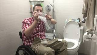 C5C6 Incomplete Quadriplegic  How to Perform Intermittent SelfCatheterization Male [upl. by Georgianne]