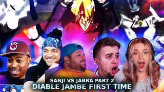 DIABLE JAMBE  Sanji Vs Jabra  Part 2  Reaction Mashup [upl. by Belmonte787]