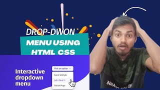 How to create Dropdown Menu using html CSS htmltutorial [upl. by Serafine]