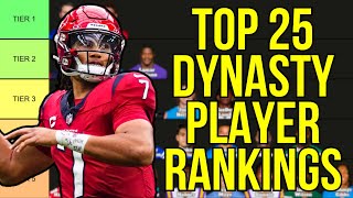 Top 25 Overall Dynasty Rankings wTiers  2024 Dynasty Fantasy Football [upl. by Esor]