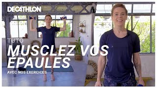 SÉANCE  Les exercices pour des épaules musclées  💪 I Decathlon [upl. by Damas941]