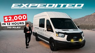 740 MILES for 2000 12 Hours of Driving  Cargo Van  Transit  Sprinter Van  EXPEDITED [upl. by Llerref]