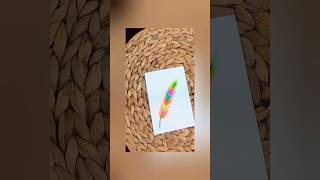 easy feather painting 🎨 youtubeindia taubatauba song [upl. by Steiner]