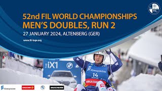 RELIVE  Mens Doubles Run 2  52nd FIL Luge World Championships 2024  Altenberg GER [upl. by Eahsat]