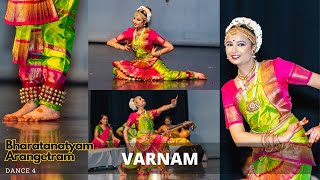 Varnam  Bharatanatyam Arangetram Dance 4  Indian Classical Dance  Dance  Yasvi [upl. by Nedyarb]