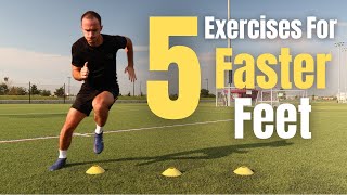 5 Exercises For Fast Feet  Improve Your Speed Agility and Quickness  SoccerFootball Training [upl. by Ahsauqal]