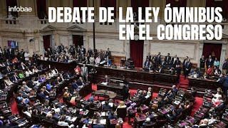 Debate de la Ley Ómnibus en el Congreso primera sesión [upl. by Normand900]