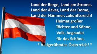 Bundeshymne der Republik Österreich Land der Berge Land am Strome Chor [upl. by Aibar325]