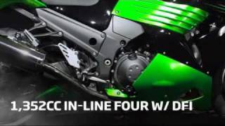 2011 Kawasaki ZZR1400ZX14 technical video [upl. by Oirasor494]