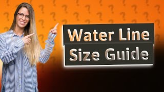 What size water line should I run from my well to my house [upl. by Tearle663]