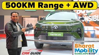 Tata Harrier EV with AWD  500KM Range  5 Star Safety  Tatas Next Electric Car in India [upl. by Maighdiln]