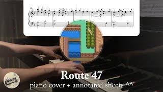 quotRoute 47quot from quotPokémon HGSSquot  Piano Cover  Sheets [upl. by Dasa]