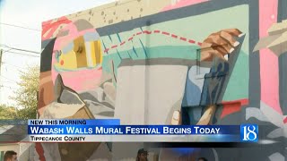 Wabash Walls Mural Festival Begins Today [upl. by Ahseinat]