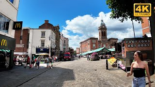 Chesterfield Town Centre  4K Walking Tour [upl. by Asirem]