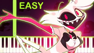 POISON  Hazbin Hotel  EASY Piano Tutorial [upl. by Ohcirej880]