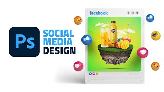 Social Media Creative Design  Photoshop Tutorial [upl. by Ydnolem134]