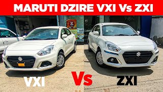 MARUTI DZIRE VXI vs ZXI COMPARISON PRICE amp FEATURESHelps you in choosing Best Variant [upl. by Daphie]