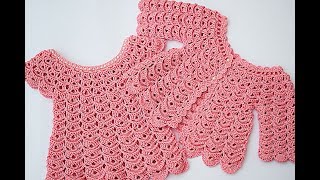 Abrigo saquito para bebé niña a crochet ¡Paso a paso [upl. by Cogen]