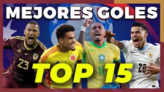 TOP 15 MEJORES GOLES COPA AMÉRICA 2024 ⚽🔥 [upl. by Akitahs]