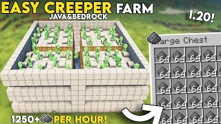 Minecraft Creeper Farm 120 Tutorial  Creeper Farm In Minecraft Java amp Bedrock [upl. by Noellyn]