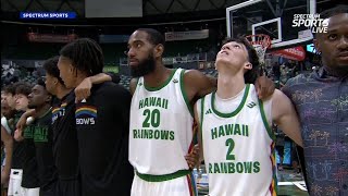 Hawaii men’s basketball defeats Weber State in overtime [upl. by Anertal17]