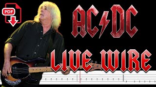 ACDC  Live Wire 🔴Bass Tabs  Notation ChamisBass chamisbass acdcbass [upl. by Idel]