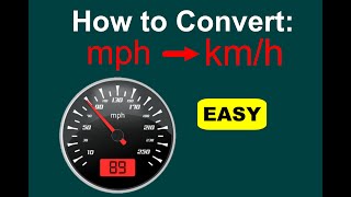 How to Convert mph to kmh mph to kph EASY [upl. by Arimihc419]