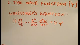 Wave Function  Quantum Mechanics 1 [upl. by Louisette]