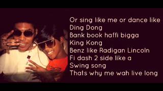 Vybz Kartel Ft Gaza Slim  Reparation Lyrics on Screen [upl. by Aicinad]