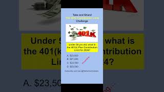 Take the 401k TSP 403b and 457 Elective Deferral Limit for 2024 Challenge investing quiz 401k [upl. by Araeic]