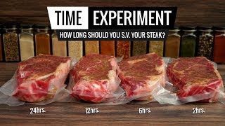 Sous Vide Steak TIME EXPERIMENT  How long should you cook your STEAK [upl. by Niamjneb762]