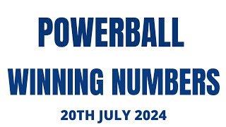 Powerball Winning Numbers 20th July 2024 [upl. by Allard210]