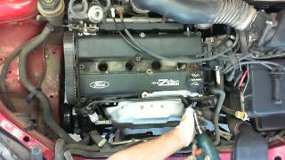 Ford Zetec 20 liter timing belt replacement Part I HD [upl. by Wolsniw]