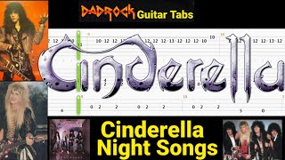 Night Songs  Cinderella  Guitar  Bass TABS Lesson Rewind [upl. by Sussman503]