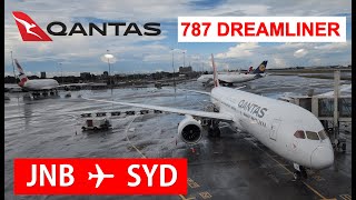 Qantas 787 Economy Flight Experience Johannesburg to Sydney QF64 [upl. by Ariek246]