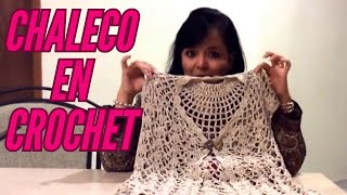 CÓMO TEJER UN CHALECO EN CROCHET O GANCHO 💗 💗 MUY FÁCIL Y RÁPIDO [upl. by Antonella]