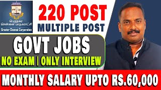 Upto Rs60000 Salary  No Exam Govt Jobs in Tamilnadu  Govt Jobs  Jobs in Tamil  VVVSI [upl. by Calvin]