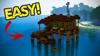 How to Build a Starter Minecraft Water House [upl. by Tiler]