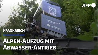 Frankreich AlpenAufzug mit AbwasserAntrieb  AFP [upl. by Ocinom]