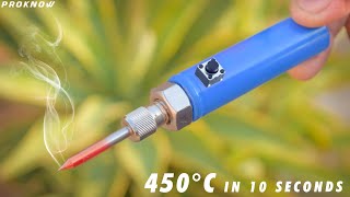 DIY Powerful Soldering Iron at Home  Rechargeable Soldering Iron [upl. by Aicenat]