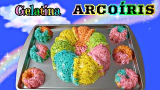 Gelatina ARCOÍRIS 🌈  Gelatina de colores [upl. by Ynnol]