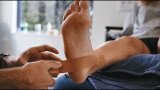 How To Strap An Lateral Ankle Sprain  Frenchs Forest Physio [upl. by Dusa]